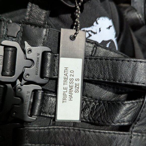 Jungle Tribe Triple Threat 2.0 Black Leather Harness Corset Small - Picture 9 of 9